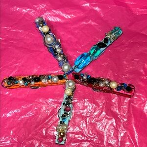 Elegant Beaded clothespins Set of5 with magnet.